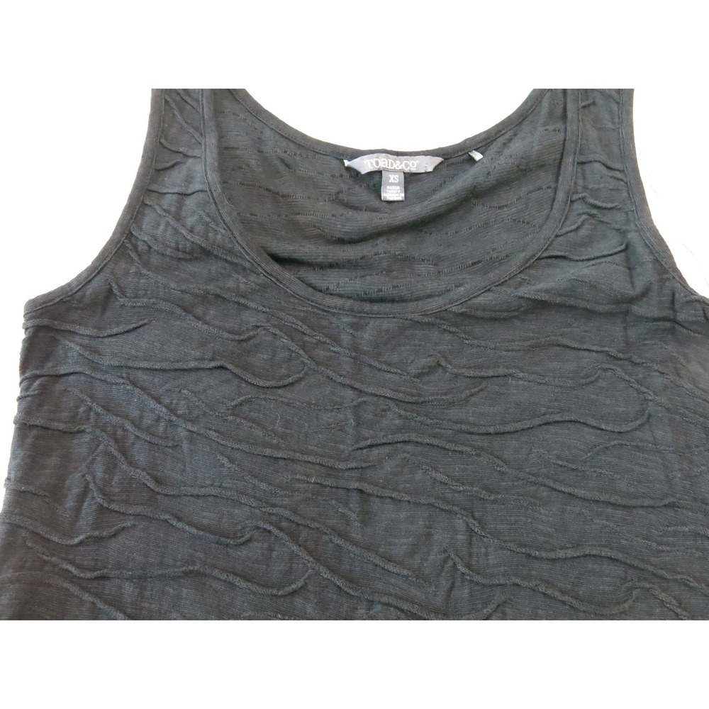 Toad&Co XS Black Samba Wave Tank Dress Organic Cotton Tencel Shift Sundress - Picture 7 of 8